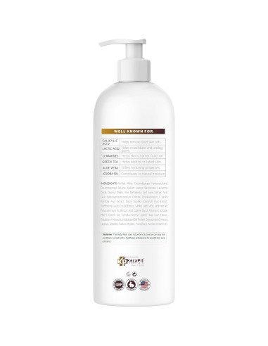 Gel de Ducha Exfoliante KERAPIL 473 ml - Coco y Vainilla