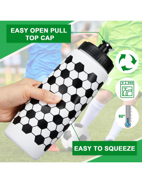 Botellas de Agua Reutilizables Yaomiao 590 ml para Fútbol - 2 Pcs