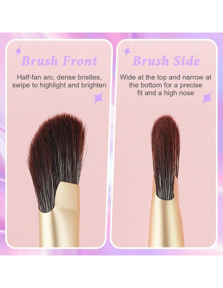 Brochas de Contorno de Nariz Thinp - 2 Piezas Anguladas