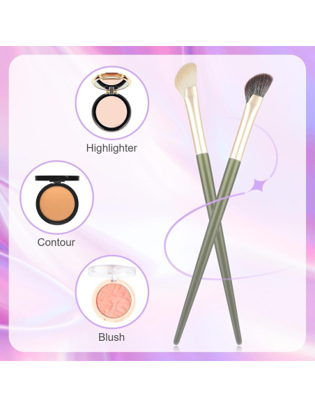 Brochas de Contorno de Nariz Thinp - 2 Piezas Anguladas