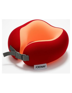 Almohada de viaje Joeeway para el cuello 100% viscoelástica roja