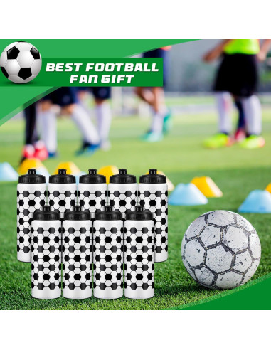 Botellas de Agua Reutilizables Yaomiao 590 ml para Fútbol - 2 Pcs