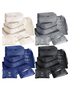 28 Piezas Cubos de Empaque Reginary Nylon Organizador de Viaje