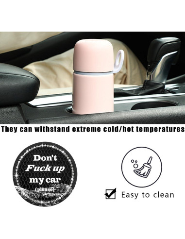 2 Posavasos Brillantes Sylvil para Auto Antideslizantes 6.99 cm