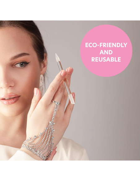 Empujador de Cutículas de Vidrio Bona Fide Beauty - Doble Cara