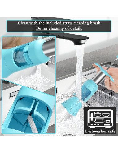 Cortador de Uvas PIUGERU Azul con 2 Cepillos de Limpieza