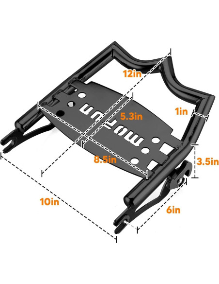 Soporte de Equipaje Mofun Manijas Traseras para Harley 2009-2024