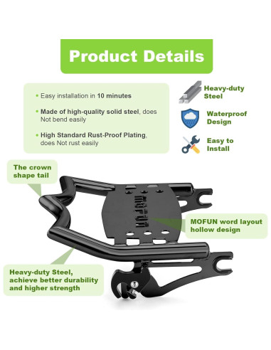 Soporte de Equipaje Mofun Manijas Traseras para Harley 2009-2024