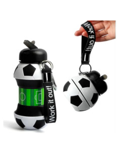 Botella de Agua Plegable de Fútbol Genérica 532 ml Silicona