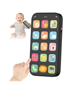 Teléfono Bilingüe para Bebés KALUYA - Juguete Educativo Negro