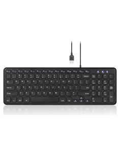 Teclado USB Perixx PERIBOARD-213B Chiclet Silencioso Negro