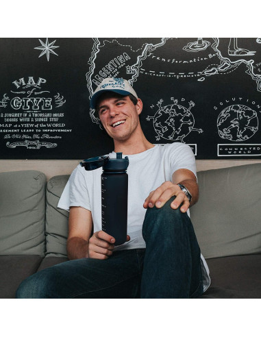 Botella de Agua Super Sparrow 500 ml Tritan Sin BPA Arándano