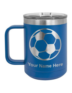 Taza de Café Aislada LaserGram 425ml Personalizada Azul