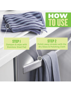 Kit de Limpieza E-Cloth para Acero Inoxidable - 2 Piezas 2