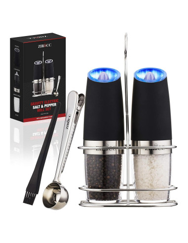Molinillo Eléctrico de Sal y Pimienta ZIROCC - Automático, Negro