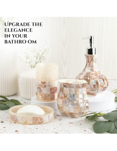 Juego de Accesorios de Baño Milano - 4 Piezas con Madreperla 2