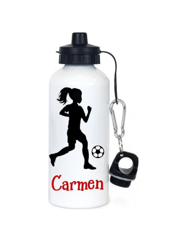 Botella de Agua Personalizada La Tortuga Moderna 591ml Fútbol Femenino