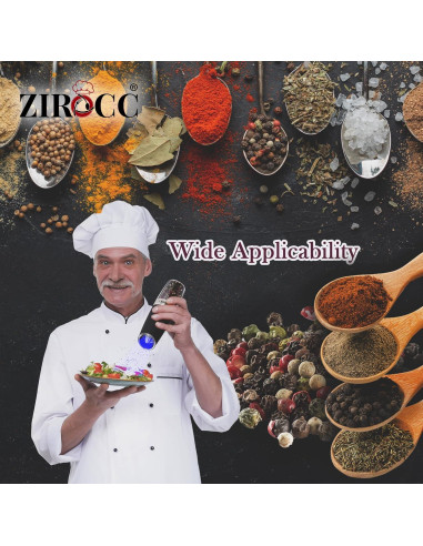 Molinillo Eléctrico de Sal y Pimienta ZIROCC - Automático, Negro