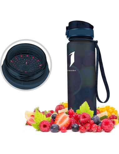 Botella de Agua Super Sparrow 500 ml Tritan Sin BPA Arándano