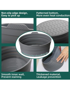 Forros de Silicona Reutilizables ZTHapwa para Olla 6 QT Ovalada 2