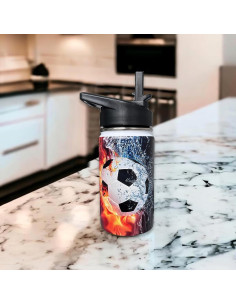 Botella de Agua para Niños XDMXY 12oz Acero Inoxidable Aislada 2