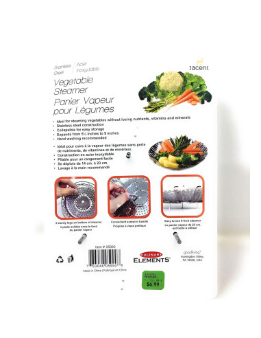 Vaporera de Verduras Eléctrica Elementos Culinarios 414g