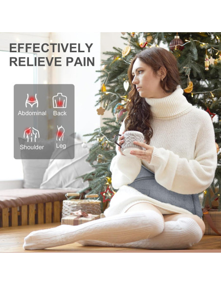 Almohadilla Térmica Eléctrica Misognare 6 Temperaturas Gris