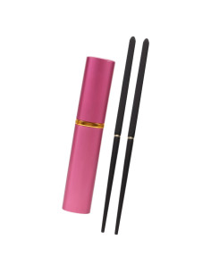Palillos de Ébano Plegables Anneome con Estuche de Aluminio