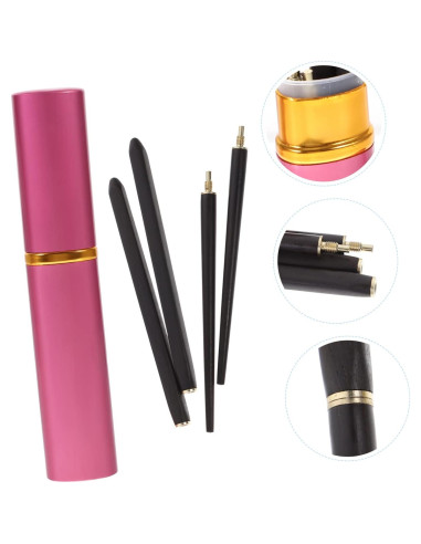 Palillos de Ébano Plegables Anneome con Estuche de Aluminio