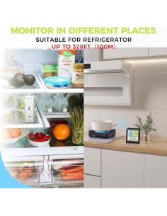 Termómetro Digital Inalámbrico HODIK con Alarma y 100M 2