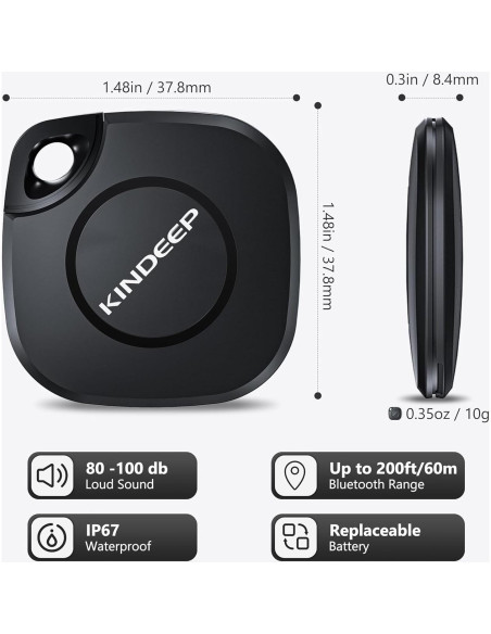 Localizador Inteligente KINDEEP Air Tag Bluetooth - 4 Unidades Localizador Inteligente KINDEEP Air Tag Bluetooth - 4 Unidades