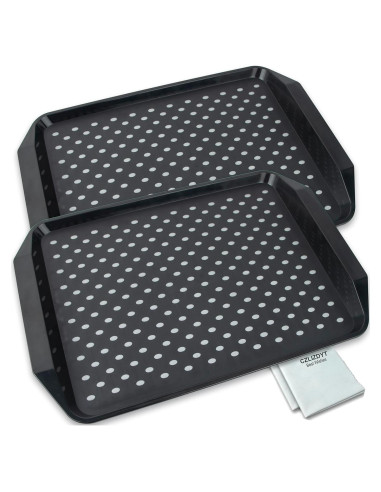 Bandeja Antideslizante Czlizdyt Set de 2 Negra 44.5x30.5cm