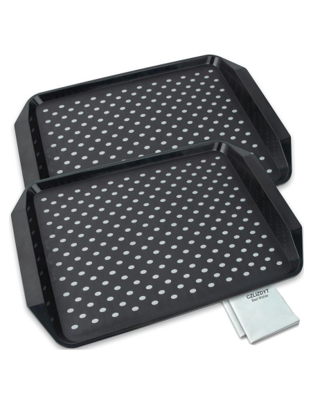 Bandeja Antideslizante Czlizdyt Set de 2 Negra 44.5x30.5cm