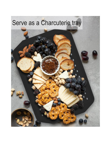 Bandeja Antideslizante Czlizdyt Set de 2 Negra 44.5x30.5cm