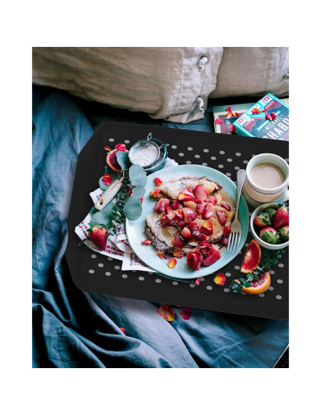 Bandeja Antideslizante Czlizdyt Set de 2 Negra 44.5x30.5cm