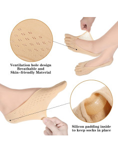 Calcetines de Compresión Ortopédica Ptwola 6 Pares 5 Dedos 2