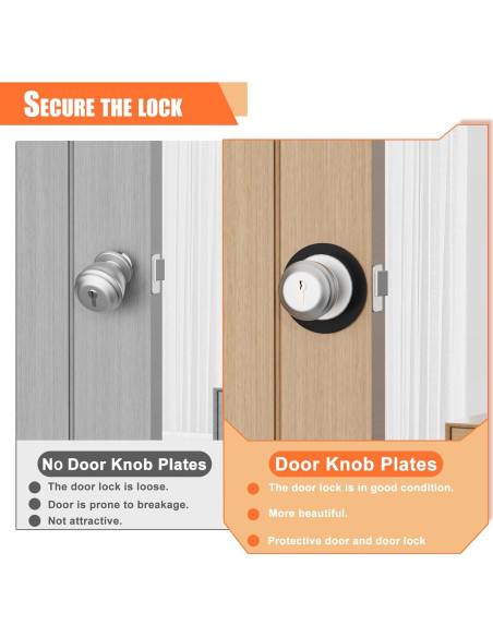Placa de refuerzo para pomo de puerta KOVOSCH 2 Pack Redonda Placa de refuerzo para pomo de puerta KOVOSCH 2 Pack Redonda