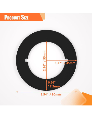 Placa de refuerzo para pomo de puerta KOVOSCH 2 Pack Redonda