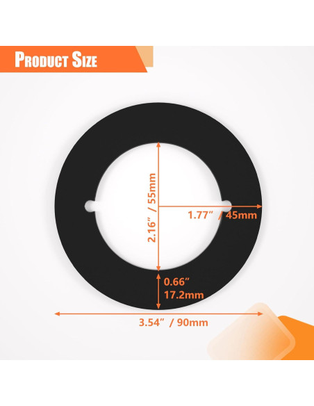 Placa de refuerzo para pomo de puerta KOVOSCH 2 Pack Redonda Placa de refuerzo para pomo de puerta KOVOSCH 2 Pack Redonda