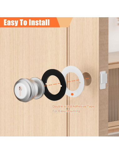 Placa de refuerzo para pomo de puerta KOVOSCH 2 Pack Redonda