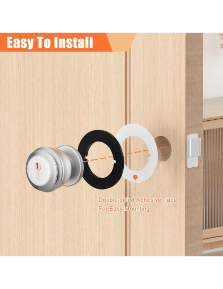 Placa de refuerzo para pomo de puerta KOVOSCH 2 Pack Redonda Placa de refuerzo para pomo de puerta KOVOSCH 2 Pack Redonda