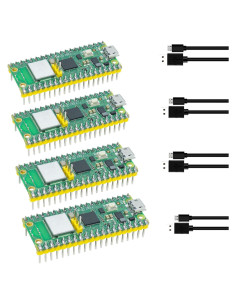Paquete de 4 Raspberry Pi Pico W con conectores pre-soldados