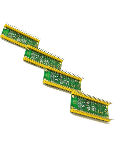 Paquete de 4 Raspberry Pi Pico W con conectores pre-soldados