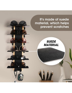 Organizador de Gafas de Sol J JACKCUBE DESIGN 6 Niveles Negro 2