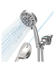 Cabezal de Ducha Filtrado SANISANO 9 Modos Alta Presión 11.94 cm