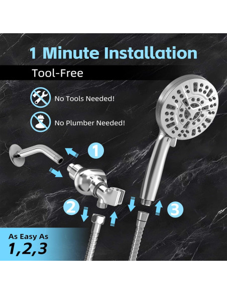 Cabezal de Ducha Filtrado SANISANO 9 Modos Alta Presión 11.94 cm