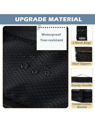 Organizador de Viaje Colgante Surblue Negro 4 Compartimentos