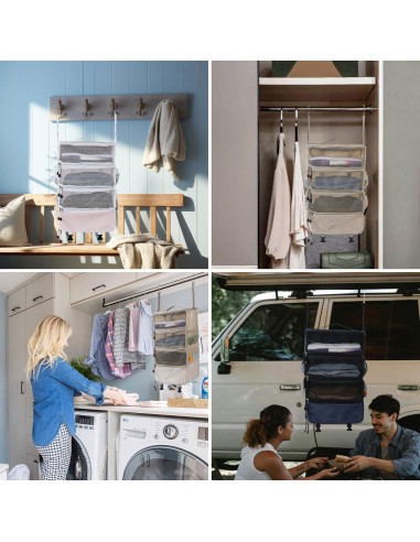 Organizador de Viaje Colgante Surblue Negro 4 Compartimentos