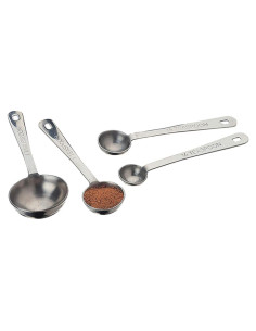 Juego de Cucharas Medidoras Amco de Acero Inoxidable, 4 Piezas