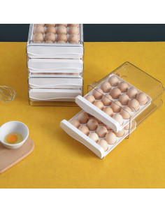 Contenedor de Huevos Sooyee 32 Capacidad con Escala de Tiempo 2